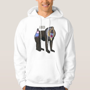 Veste À Capuche Illustration de dessin animé Mandrill