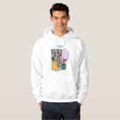 Veste À Capuche Illustration de dessin de bonbon (Devant entier)