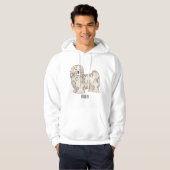Veste À Capuche Illustration de dessin de chien de Havan (Devant entier)