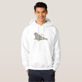 Veste À Capuche Illustration de dessin de phoque éléphant (Devant entier)