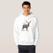 Veste À Capuche Illustration de dessin sur le cerf (Devant entier)