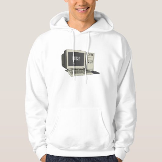 Veste À Capuche Illustration de dessin sur ordinateur (Devant)
