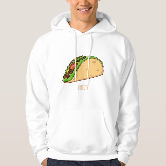 Veste À Capuche Illustration de dessin sur Taco (Devant)