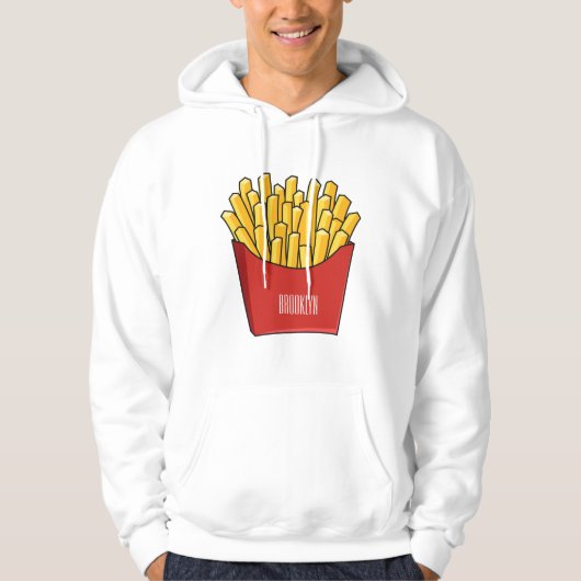 Veste À Capuche Illustration de frites (Devant)