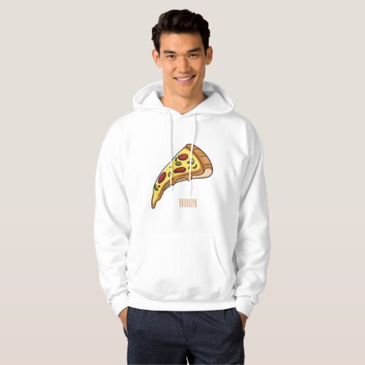 Veste À Capuche Illustration de la pizza (Devant entier)