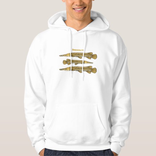 Veste À Capuche Illustration de l'alligator garfish (Devant)