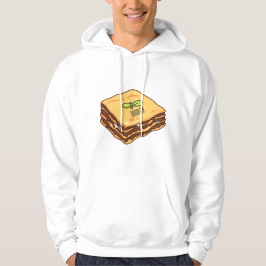Veste À Capuche Illustration de Lasagna (Devant)