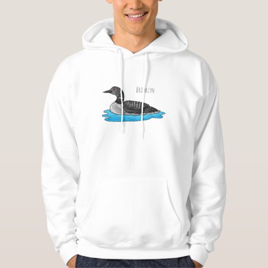 Veste À Capuche Illustration de Loon bird (Devant)