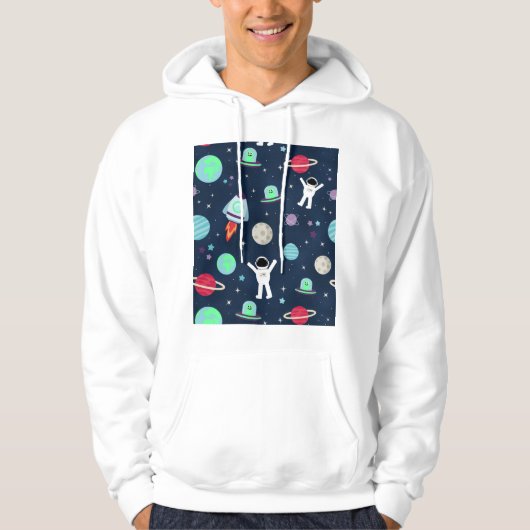 Veste À Capuche Illustration de motif spatial (Devant)