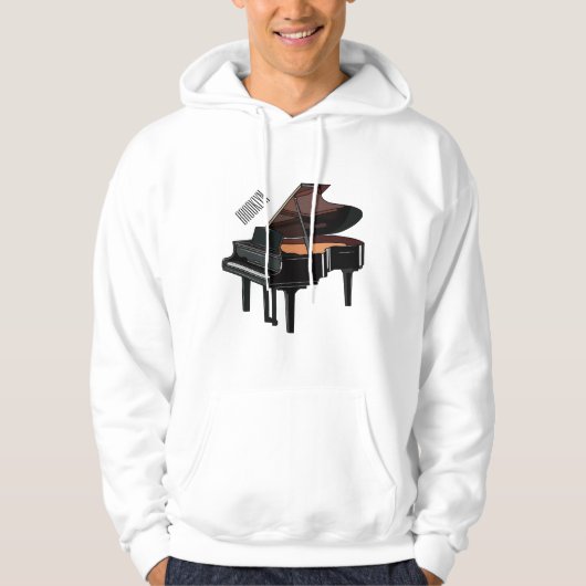 Veste À Capuche Illustration de piano (Devant)