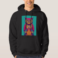 Illustration de portrait de hibou coloré - Oiseau