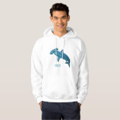 Veste À Capuche Illustration de requin marteau (Devant entier)