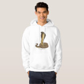 Veste À Capuche Illustration de serpent à cobra Brown (Devant entier)