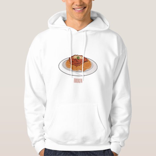 Veste À Capuche Illustration de Spaghetti (Devant)