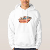Veste À Capuche Illustration de Speedboat amusant Nautical Boat De (Devant)