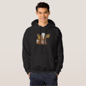 Veste À Capuche Illustration de vache vibrante (Devant entier)