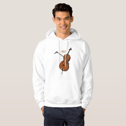 Veste À Capuche Illustration de violoncelle (Devant entier)