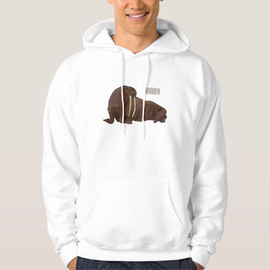 Veste À Capuche Illustration de Walrus (Devant)