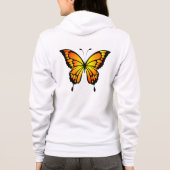 Veste À Capuche Illustration d'insecte bleu papillon-20284 (Dos)
