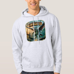 Veste À Capuche Illustration d'Owligator – Un Alligator Hibou Drôl