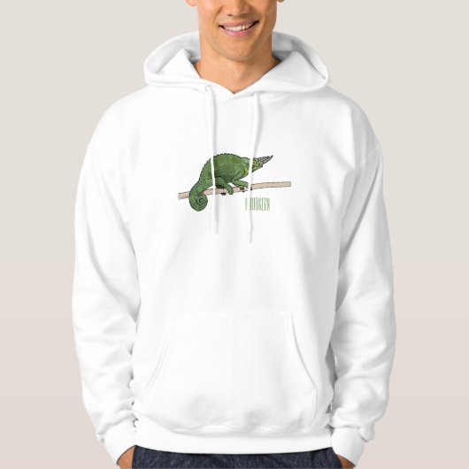 Veste À Capuche Illustration du caméléon de Jackson (Devant)