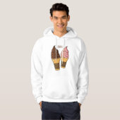 Veste À Capuche Illustration du cône de crème glacée (Devant entier)