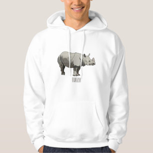 Veste À Capuche Illustration du rhinocéros de Javan