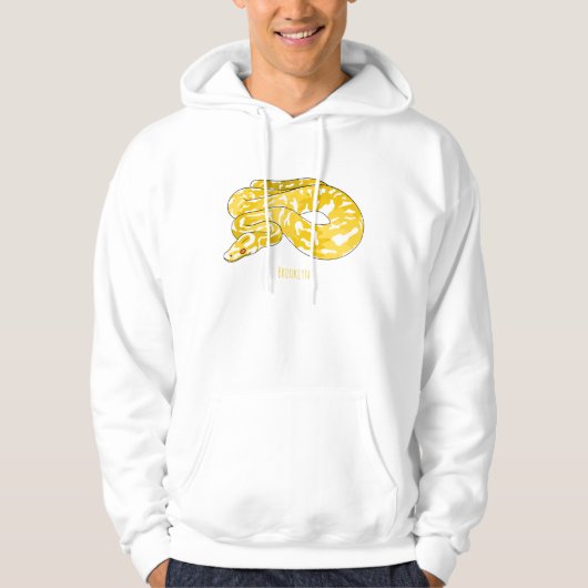 Veste À Capuche Illustration du serpent python birman (Devant)