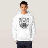Veste À Capuche Illustration du tigre (Devant entier)