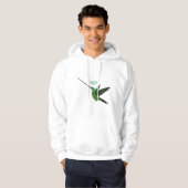 Veste À Capuche Illustration d'un colibri à bec épée (Devant entier)