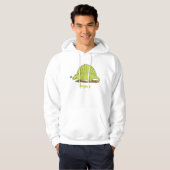 Veste À Capuche Illustration d'un dimétrodon vert mignon (Devant entier)