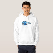 Veste À Capuche Illustration d'un train électrique (Devant entier)