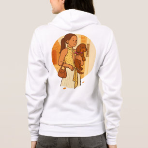 Veste À Capuche Illustration d'une maman de chien esthétique tenan