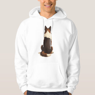 Veste À Capuche Illustration vintage de Border Collie vu de dos