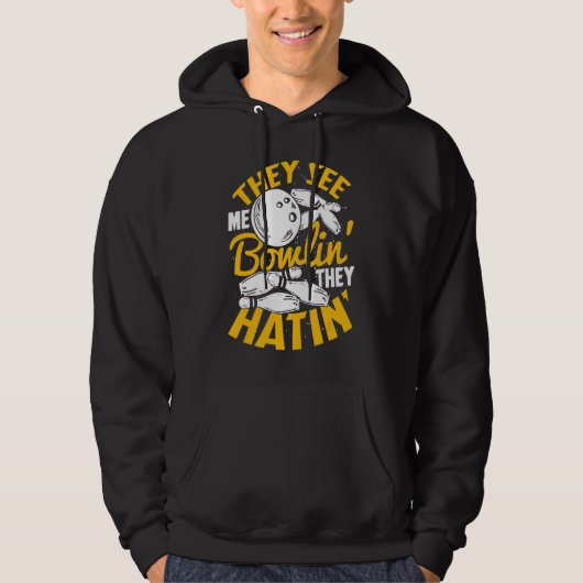 Veste À Capuche Ils Me Voient Bowlin' Ils Hatinent' (Devant)