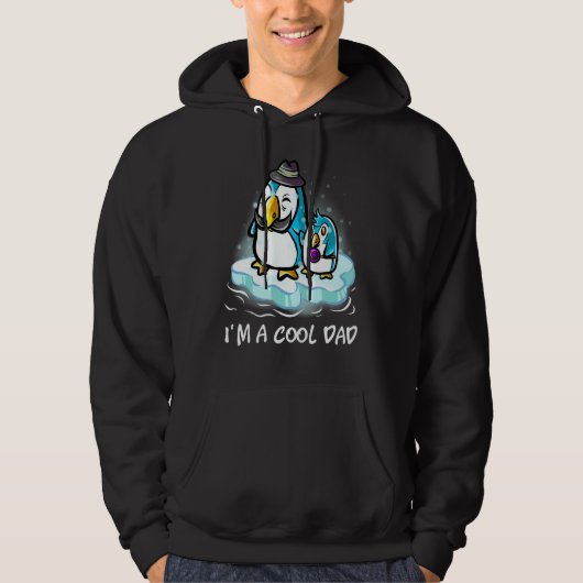 Veste À Capuche I'm A Cool Dad Penguin Humor Flightless Birds Fath (Devant)