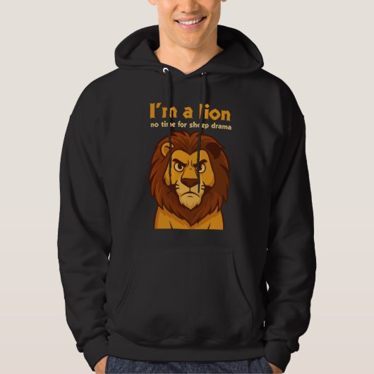 Veste À Capuche im a lion No Time for Sheep Drama chrismas Hoodie (Devant)