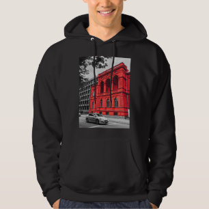 Veste À Capuche Immeuble de la ville rouge Photographie minimalist