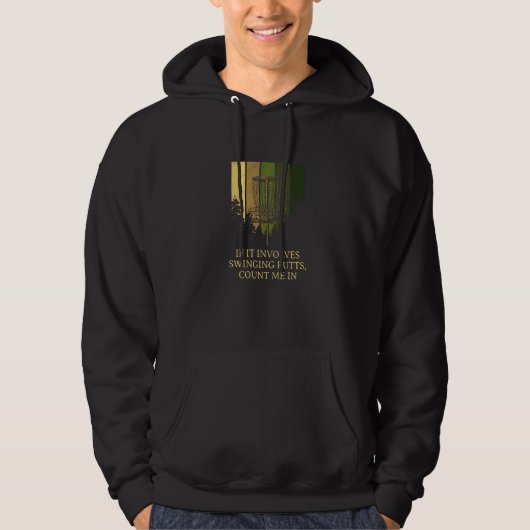 Veste À Capuche Implique des putts swing Disc Golf Pun Golfeur Bla (Devant)