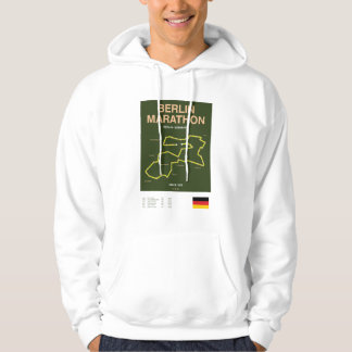 Veste À Capuche Impression de ligne minimaliste du marathon de Bos