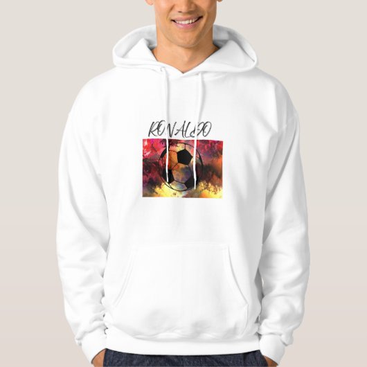 Veste À Capuche Impression du logo de la balle de pied (Devant)