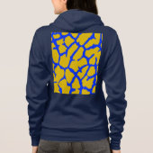 Veste À Capuche Impression Girafe Jaune Bleu (Dos)