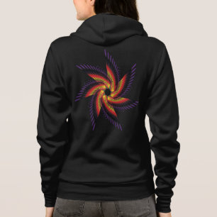 Veste À Capuche imprimer flore femmes