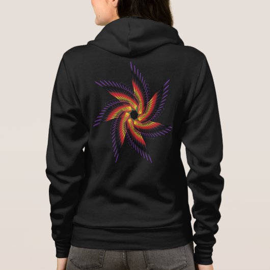 Veste À Capuche imprimer flore femmes (Dos)