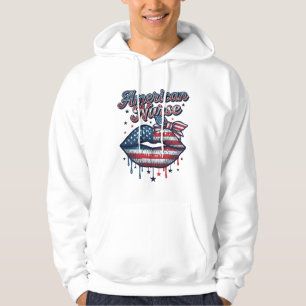 Veste À Capuche Infirmière Américaine Conception De Chemise Vector