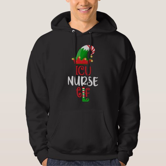 Veste À Capuche infirmière de la RN Noël ER ICU PICU Elf Nurse Xma (Devant)