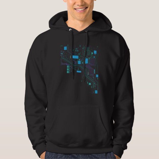 Veste À Capuche Informaticien Cpu Hacker (Devant)