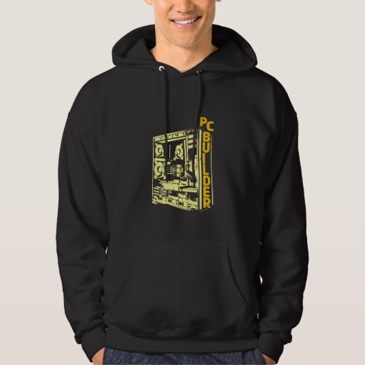 Veste À Capuche Informaticien de PC Builder Informatique Technolog (Devant)