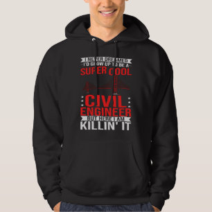 Veste À Capuche Ingénieur civil constructeur de ponts étudiant en