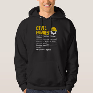 Veste À Capuche Ingénieur civil Nom Ingénieur civil Génie civil